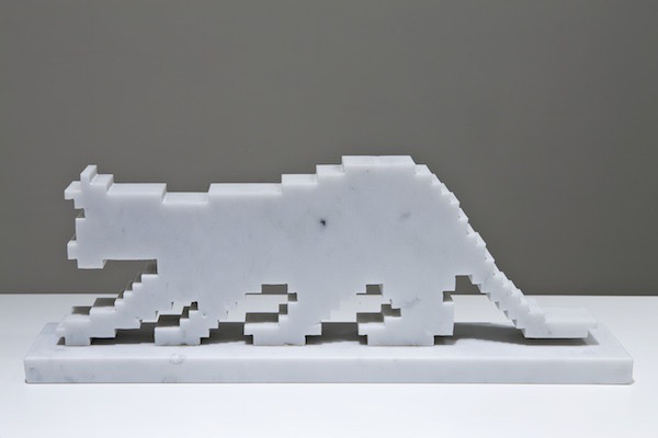 Michele Chiossi The butterfly catcher, 2009  marmo statuario gatto zigzag Joy